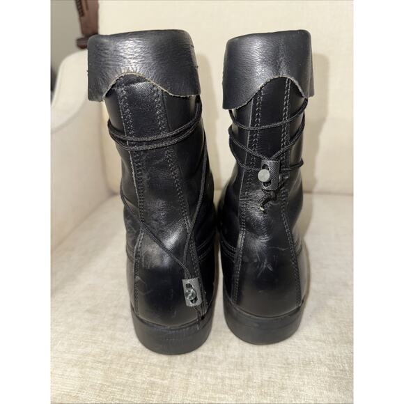 Vintage Cove Shoe Co Black Leather Military Zip/Lace Combat Boots Men’s US 8.5 E main image 9